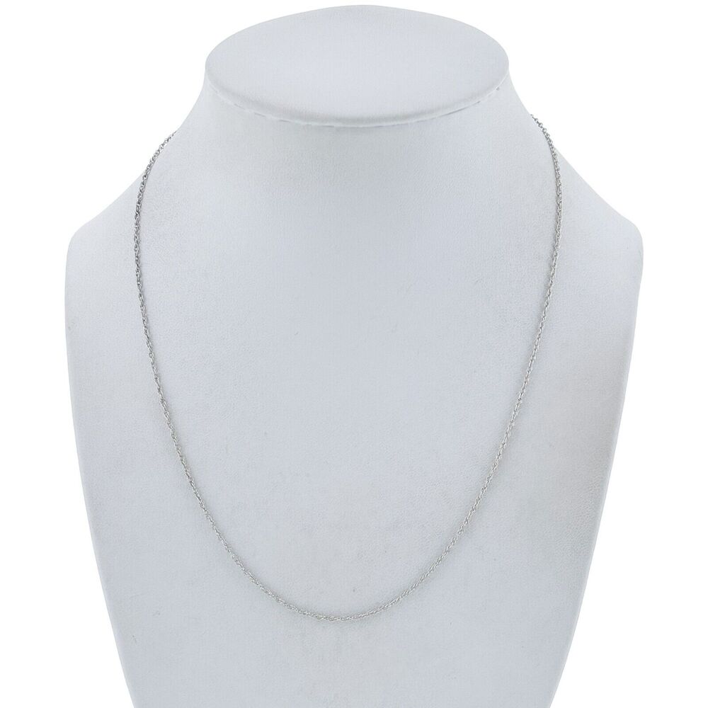 Estate Sterling Silver 925 1.3mm Rope Chain Necklace 18"